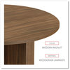 A Picture of product ALE-VA7142WA Alera® Valencia™ Series Round Conference Tables with Straight Leg Base Table Legs, 42" Diameter x 29.5h, Modern Walnut