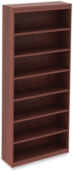 Alera® Valencia™ Series Square Corner Bookcase Seven-Shelf, 35.63w x 11.81d 83.86h, Cherry