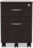 A Picture of product ALE-VABFES Alera® Valencia™ Series Mobile Box/File Pedestal Left or Right, 2-Drawers: Legal/Letter, Espresso, 15.88" x 19.13" 22.88"