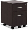 A Picture of product ALE-VABFES Alera® Valencia™ Series Mobile Box/File Pedestal Left or Right, 2-Drawers: Legal/Letter, Espresso, 15.88" x 19.13" 22.88"