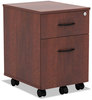 A Picture of product ALE-VABFMC Alera® Valencia™ Series Mobile Box/File Pedestal Left/Right, 2-Drawers: Legal/Letter, Medium Cherry, 15.88" x 19.13" 22.88"