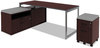 A Picture of product ALE-VABFMY Alera® Valencia™ Series Mobile Box/File Pedestal Left or Right, 2-Drawers: Legal/Letter, Mahogany, 15.88" x 19.13" 22.88"