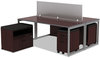 A Picture of product ALE-VABFMY Alera® Valencia™ Series Mobile Box/File Pedestal Left or Right, 2-Drawers: Legal/Letter, Mahogany, 15.88" x 19.13" 22.88"