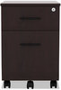 A Picture of product ALE-VABFMY Alera® Valencia™ Series Mobile Box/File Pedestal Left or Right, 2-Drawers: Legal/Letter, Mahogany, 15.88" x 19.13" 22.88"