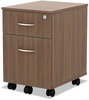 A Picture of product ALE-VABFWA Alera® Valencia™ Series Mobile Box/File Pedestal Left/Right, 2-Drawers: Legal/Letter, Modern Walnut, 15.88" x 19.13" 22.88"