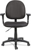 A Picture of product ALE-VTA4810 Alera® Essentia Series Swivel Task Chair with Adjustable Arms Supports Up to 275 lb, 17.71" 22.44" Seat Height, Black