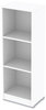 A Picture of product ALE-WS161248WT Workspace by Alera® Bookcases Three-Shelf Narrow-Footprint Bookcase, 15.75" x 11.42" 44.33", White