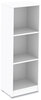 A Picture of product ALE-WS161248WT Workspace by Alera® Bookcases Three-Shelf Narrow-Footprint Bookcase, 15.75" x 11.42" 44.33", White