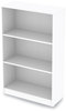 A Picture of product ALE-WS281248WT Workspace by Alera® Bookcases Three-Shelf Bookcase, 27.56" x 11.42" 44.33", White