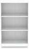 A Picture of product ALE-WS281248WT Workspace by Alera® Bookcases Three-Shelf Bookcase, 27.56" x 11.42" 44.33", White