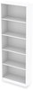 A Picture of product ALE-WS281278WT Workspace by Alera® Bookcases Five-Shelf Bookcase, 27.56" x 11.42" 77.56", White