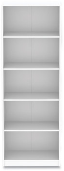 Workspace by Alera® Bookcases Five-Shelf Bookcase, 27.56" x 11.42" 77.56", White