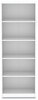 A Picture of product ALE-WS281278WT Workspace by Alera® Bookcases Five-Shelf Bookcase, 27.56" x 11.42" 77.56", White