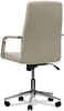 A Picture of product ALE-WS4106 Workspace by Alera® Leather Task Chair Supports Up to 275 lb, 18.19" 21.93" Seat Height, White Back