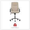 A Picture of product ALE-WS4106 Workspace by Alera® Leather Task Chair Supports Up to 275 lb, 18.19" 21.93" Seat Height, White Back