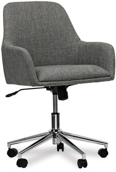 Workspace by Alera® Mid-Century Task Chair Supports Up to 275 lb, 18.9" 22.24" Seat Height, Gray Back