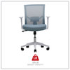 A Picture of product ALE-WS42B77 Workspace by Alera® Mesh Back Fabric Task Chair Supports Up to 275 lb, 17.32" 21.1" Seat Height, Seafoam Blue Seat/Back