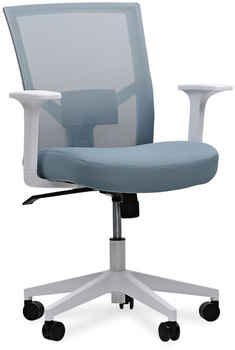 Workspace by Alera® Mesh Back Fabric Task Chair Supports Up to 275 lb, 17.32" 21.1" Seat Height, Seafoam Blue Seat/Back