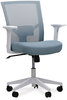 A Picture of product ALE-WS42B77 Workspace by Alera® Mesh Back Fabric Task Chair Supports Up to 275 lb, 17.32" 21.1" Seat Height, Seafoam Blue Seat/Back