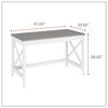 A Picture of product ALE-WSF4824GY Workspace by Alera® Farmhouse Writing Desk 47.24" x 23.62" 29.53", Gray