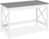 A Picture of product ALE-WSF4824GY Workspace by Alera® Farmhouse Writing Desk 47.24" x 23.62" 29.53", Gray