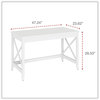 A Picture of product ALE-WSF4824WT Workspace by Alera® Farmhouse Writing Desk 47.24" x 23.62" 29.53", White