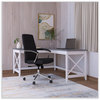 A Picture of product ALE-WSF5959GY Workspace by Alera® L-Shaped Farmhouse Desk 58.27" x 29.53", Gray/White