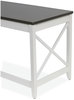 A Picture of product ALE-WSF5959GY Workspace by Alera® L-Shaped Farmhouse Desk 58.27" x 29.53", Gray/White