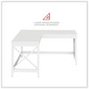 A Picture of product ALE-WSF5959WT Workspace by Alera® L-Shaped Farmhouse Desk 58.27" x 29.53", White