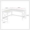 A Picture of product ALE-WSF5959WT Workspace by Alera® L-Shaped Farmhouse Desk 58.27" x 29.53", White