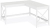 A Picture of product ALE-WSF5959WT Workspace by Alera® L-Shaped Farmhouse Desk 58.27" x 29.53", White