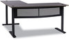 A Picture of product ALE-WSL5959GB Workspace by Alera® L-Shaped Writing Desk 59.05" x 29.53", Gray/Black