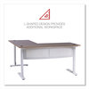 A Picture of product ALE-WSL5959WB Workspace by Alera® L-Shaped Writing Desk 59.05" x 29.53", Beigewood/White