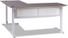 A Picture of product ALE-WSL5959WB Workspace by Alera® L-Shaped Writing Desk 59.05" x 29.53", Beigewood/White