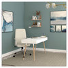 A Picture of product ALE-WSS4824WB Workspace by Alera® Scandinavian Writing Desk 47.24" x 23.62" 29.53", White/Beigewood