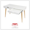 A Picture of product ALE-WSS4824WB Workspace by Alera® Scandinavian Writing Desk 47.24" x 23.62" 29.53", White/Beigewood