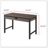 A Picture of product ALE-WSWD4824GB Workspace by Alera® Modern Writing Desk 47.24" x 23.62" 29.92", Gray