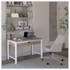 A Picture of product ALE-WSWD4824WB Workspace by Alera® Modern Writing Desk 47.24" x 23.62" 29.92", Beigewood/White