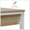 A Picture of product ALE-WSWD4824WB Workspace by Alera® Modern Writing Desk 47.24" x 23.62" 29.92", Beigewood/White