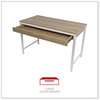 A Picture of product ALE-WSWD4824WB Workspace by Alera® Modern Writing Desk 47.24" x 23.62" 29.92", Beigewood/White