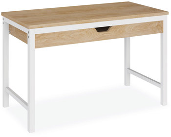 Workspace by Alera® Modern Writing Desk 47.24" x 23.62" 29.92", Beigewood/White