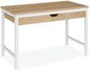 A Picture of product ALE-WSWD4824WB Workspace by Alera® Modern Writing Desk 47.24" x 23.62" 29.92", Beigewood/White