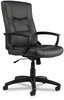 A Picture of product ALE-YR4119 Alera® YR Series Executive High-Back Swivel/Tilt Bonded Leather Chair Supports 275 lb, 17.71" to 21.65" Seat Height, Black