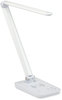 A Picture of product SAF-1009WH Safco® Vamp™ LED Wireless Charging Lamp Multi-pivot Neck, 16.75" High, White, Ships in 1-3 Business Days