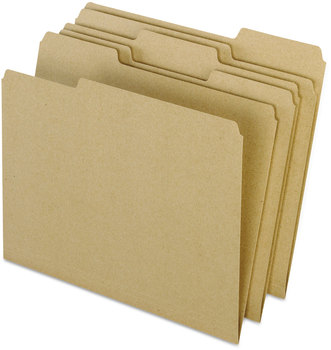Pendaflex® Earthwise® by 100% Recycled Colored File Folders 1/3-Cut Tabs: Assorted, Letter, 0.5" Expansion, Brown, 100/Box