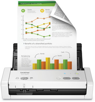 Brother ImageCenter™ ADS-1250W Wireless Dual CIS Scanner ADS1250W Compact Color Desktop with Duplex