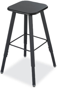 Safco® AlphaBetter® Adjustable-Height Student Stool Backless, Supports Up to 250 lb, 35.5" Seat Height, Black
