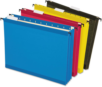 Pendaflex® SureHook® Hanging Pocket File Letter Size, 1/5-Cut Tabs, Assorted Colors, 4/Pack