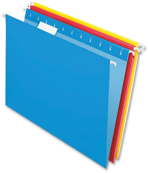 Pendaflex® Recyced Hanging File Folders Recycled Letter Size, 1/5-Cut Tabs, Assorted Colors, 20/Box