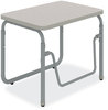 A Picture of product SAF-1221GR Safco® AlphaBetter® 2.0 Height-Adjustable Student Desk with Pendulum Bar Height-Adjust w/Pendulum 27.75 x 19.75 22 to 30, Pebble Gray, Ships in 1-3 Business Days